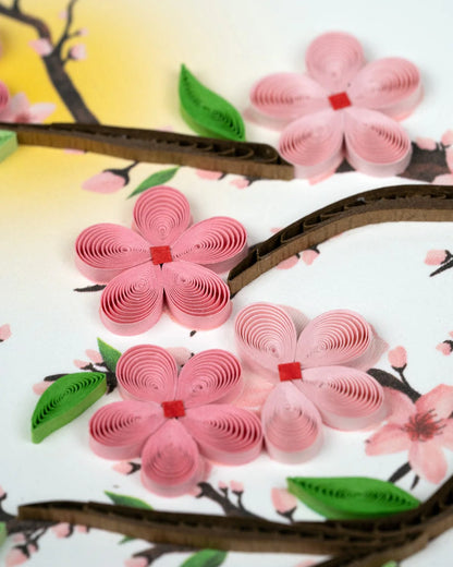 Quilled Cherry Blossom Greeting Card