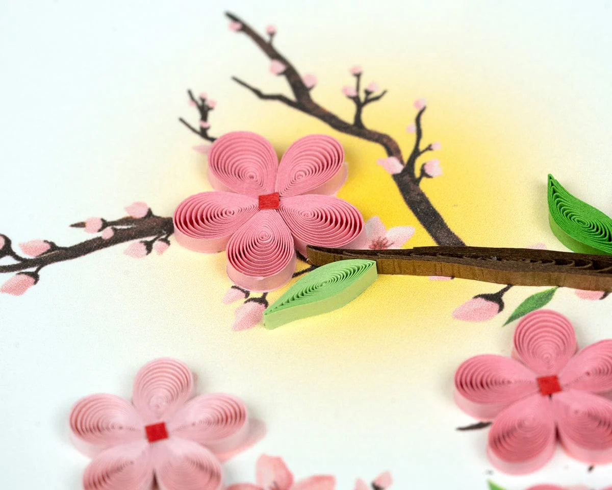 Quilled Cherry Blossom Greeting Card