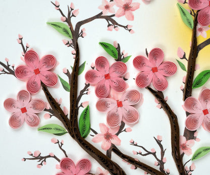 Quilled Cherry Blossom Greeting Card