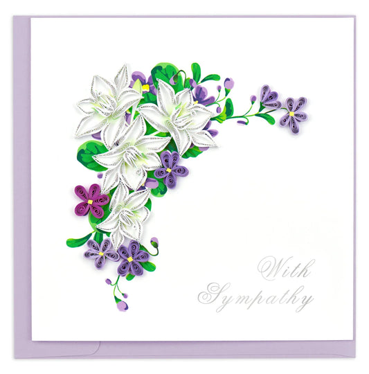 Quilled Flower Sympathy Greeting Card
