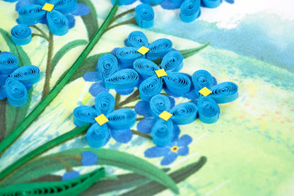 Quilled Forget-me-not Greeting Card