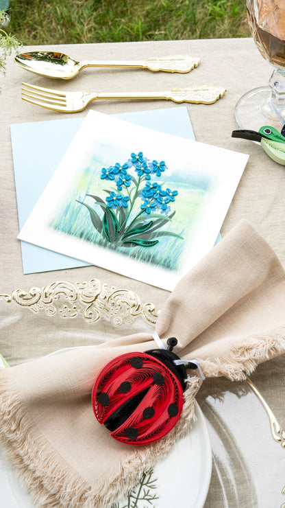 Quilled Forget-me-not Greeting Card