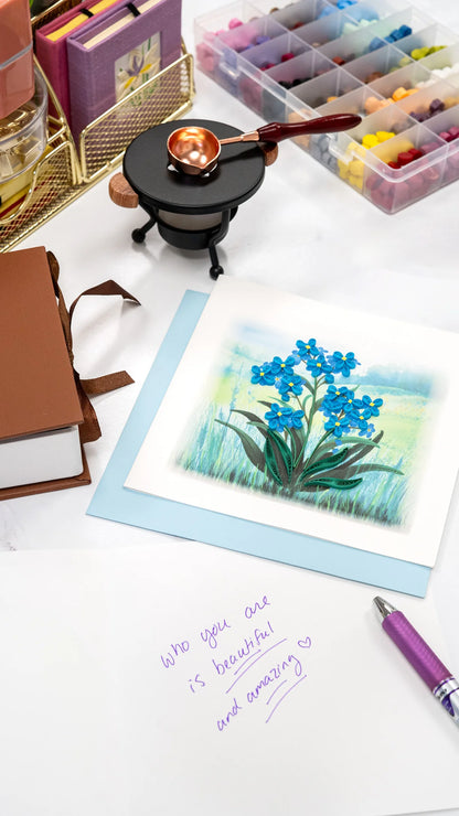 Quilled Forget-me-not Greeting Card