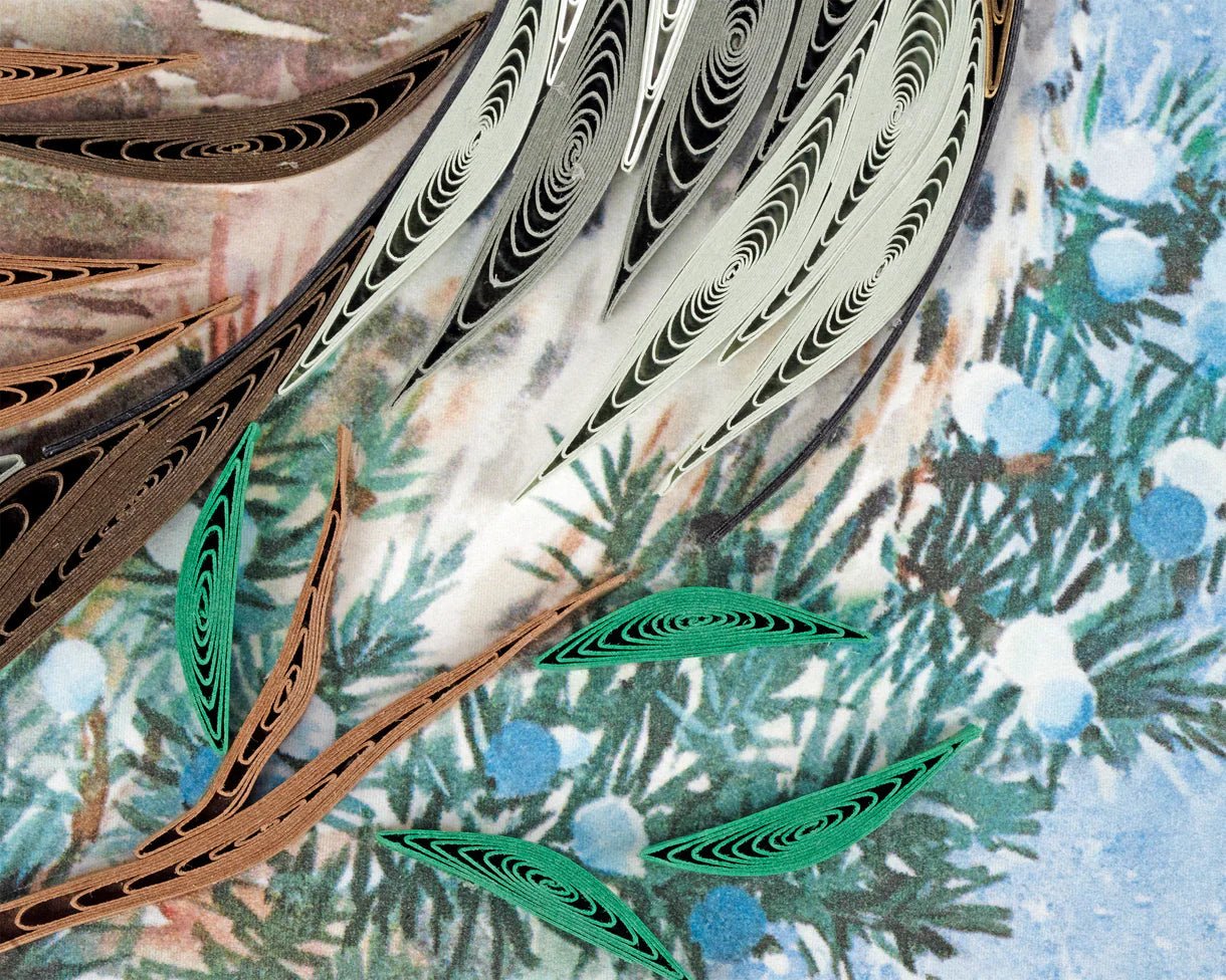 Quilled Great Horned Owl Greeting Card