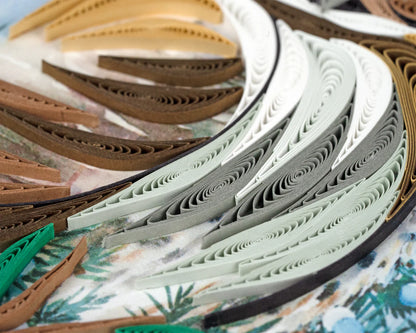 Quilled Great Horned Owl Greeting Card