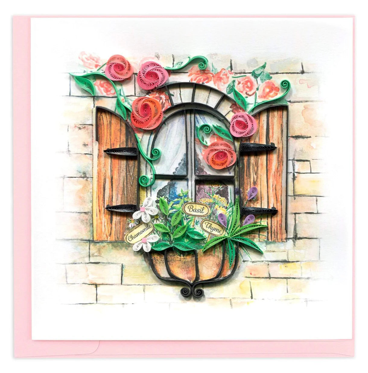 Quilled Herb Garden Greeting Card