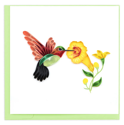 Quilled Hummingbird Greeting Card