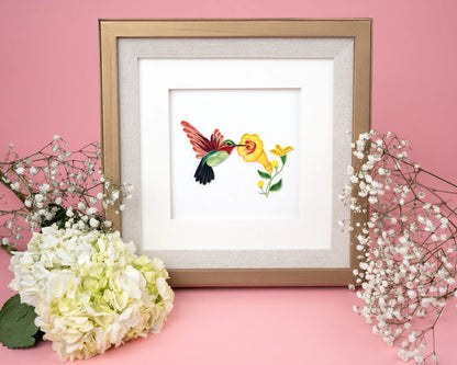 Quilled Hummingbird Greeting Card