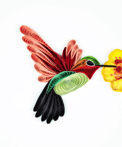 Quilled Hummingbird Greeting Card