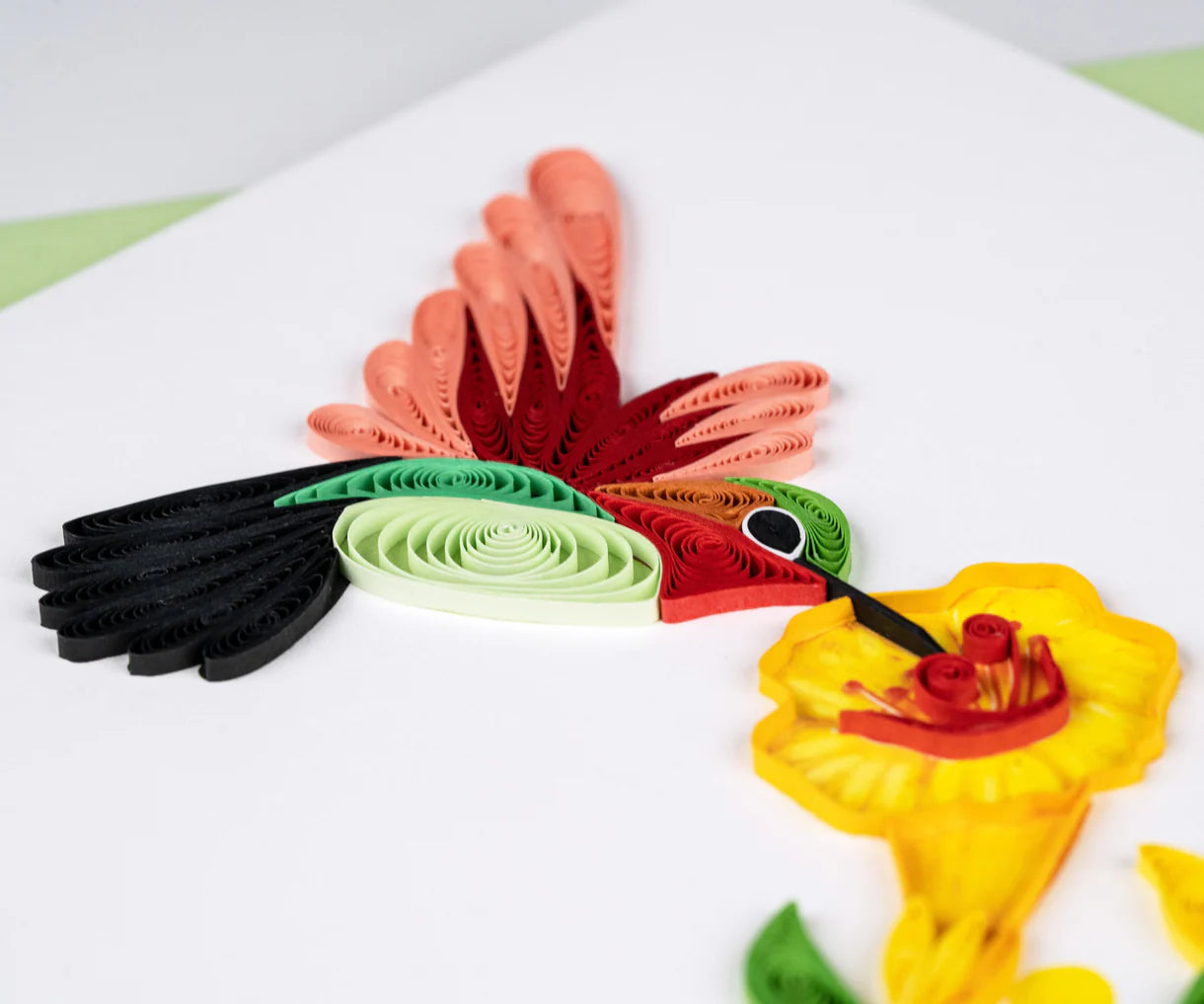 Quilled Hummingbird Greeting Card
