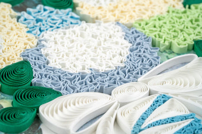 Quilled Hydrangea Wedding Bouquet Greeting Card