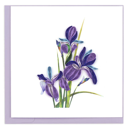 Quilled Purple Iris Greeting Card