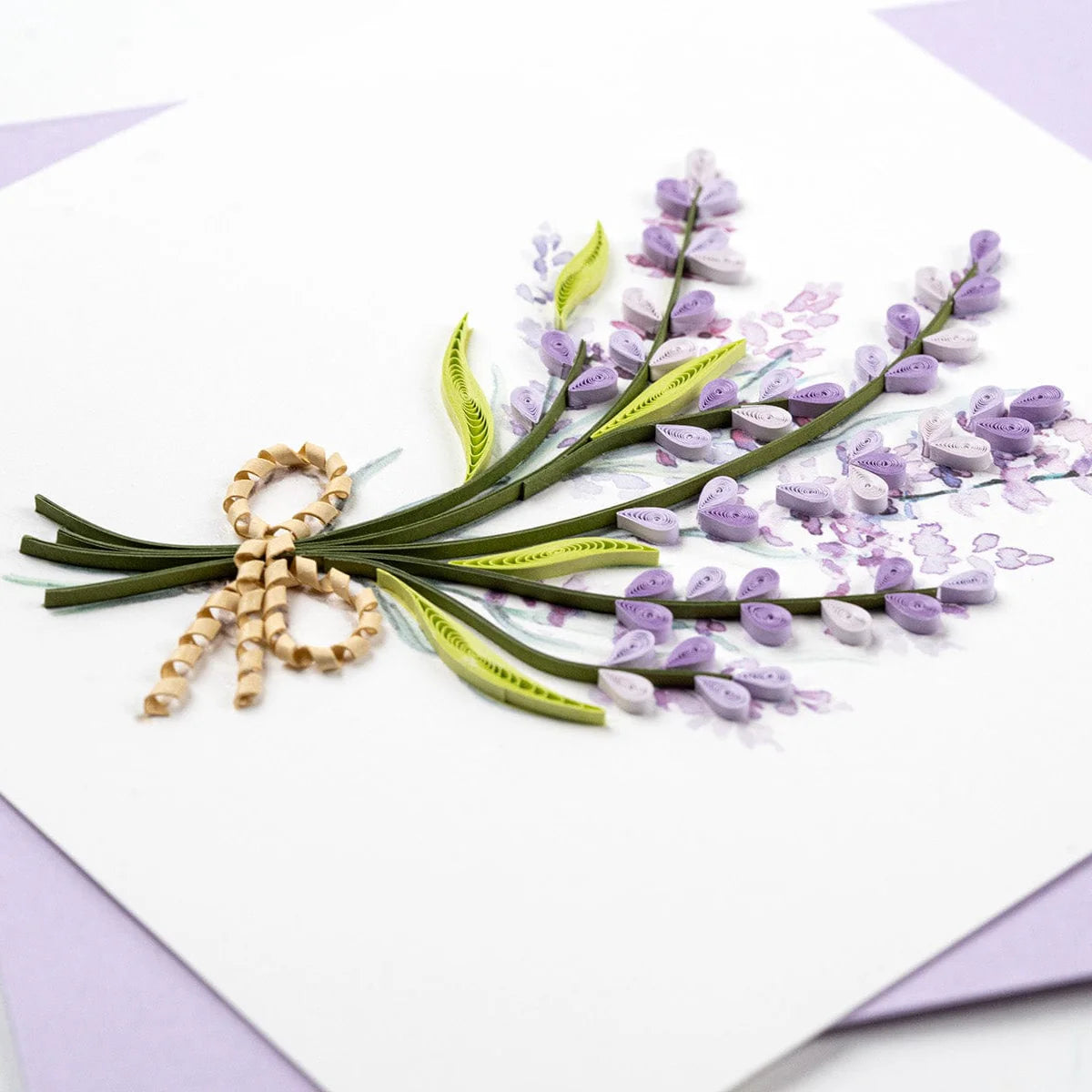 Quilled Lavender Bunch Greeting Card