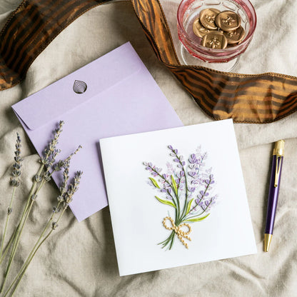 Quilled Lavender Bunch Greeting Card