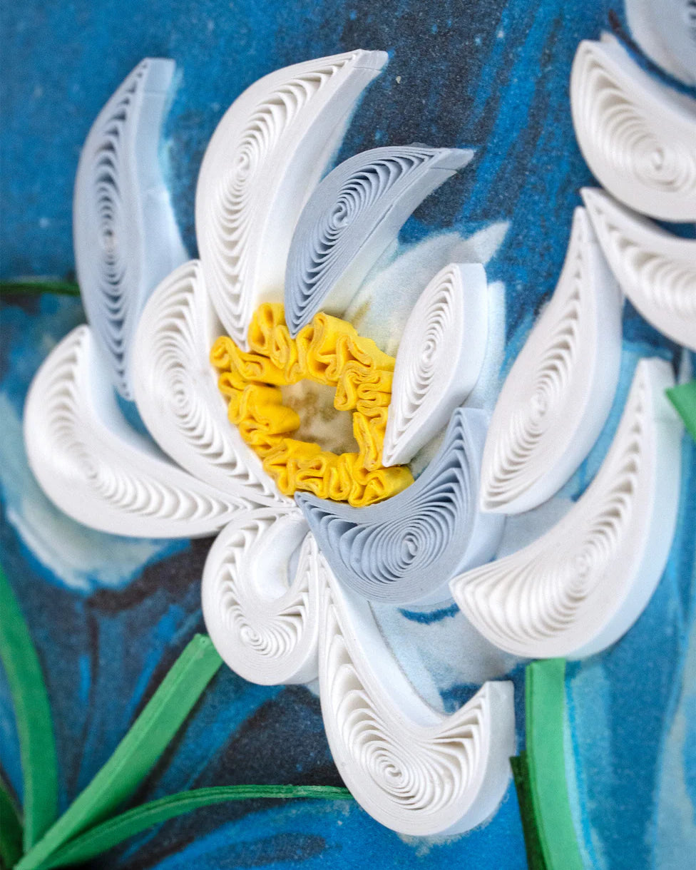 Quilled Lotus Pond Greeting Card