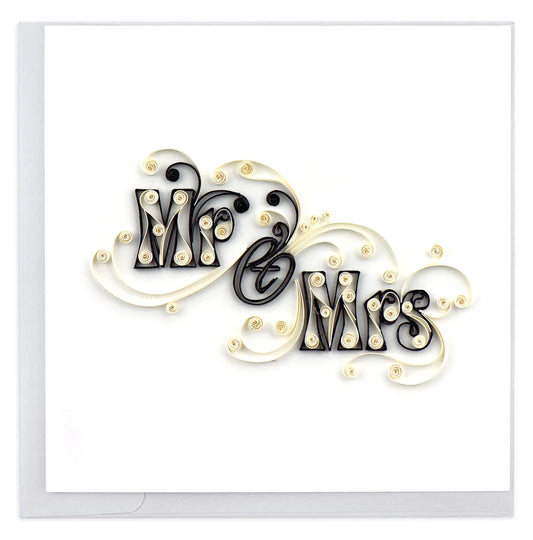 Quilled Mr. & Mrs. Wedding Card