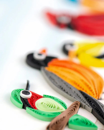 Quilled Songbirds Greeting Card