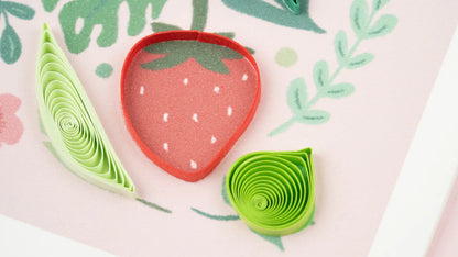Quilled Strawberry MOM Greeting Card