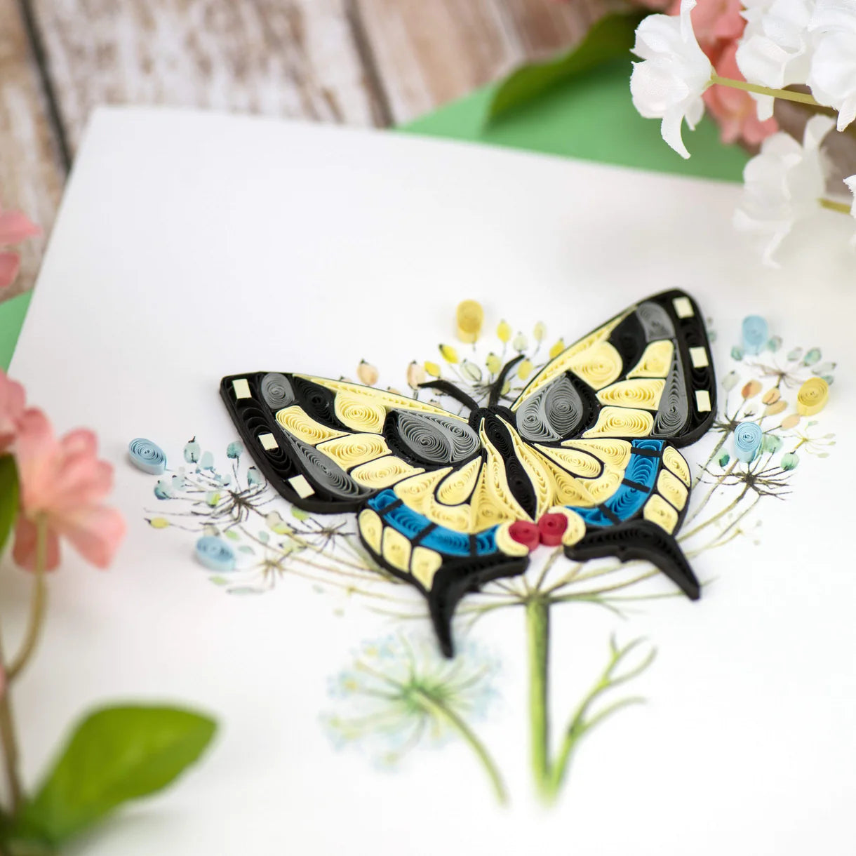 Quilled Swallowtail Butterfly Greeting Card