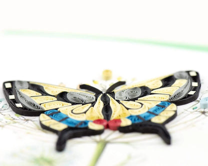 Quilled Swallowtail Butterfly Greeting Card