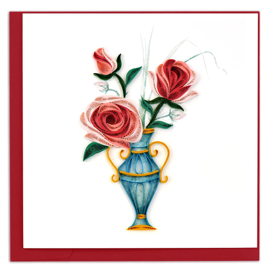 Quilled Victorian Rose Bouquet Card