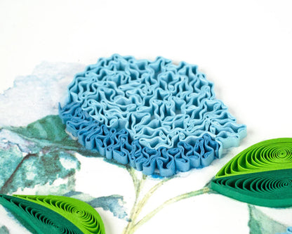 Quilled Wild Hydrangea Greeting Card