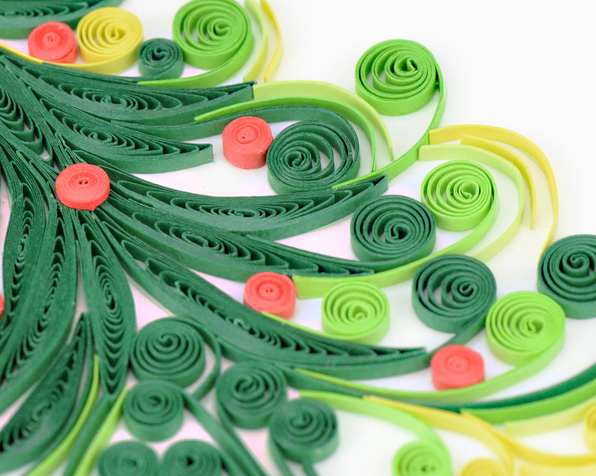 Quilled Christmas Tree Greeting Card