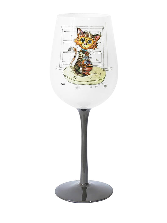 Kitten Wine Glass