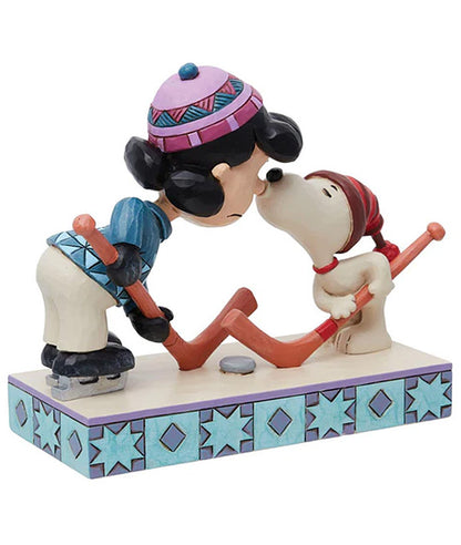 Snoopy & Lucy Playing Hockey Figurine