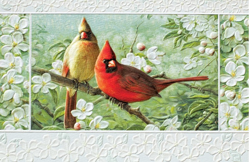 PP Wedding Card Cardinals in Orchard