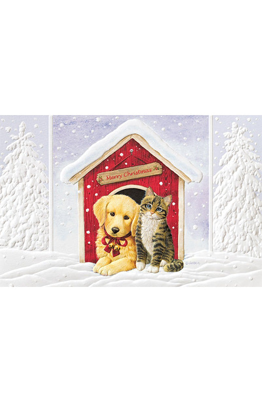 PP Christmas Card Doghouse Duo