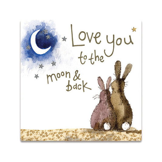 Moon & Back Rabbits Magnet