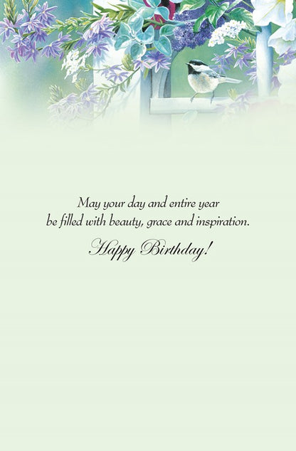 PP Birthday Card Vintage Garden