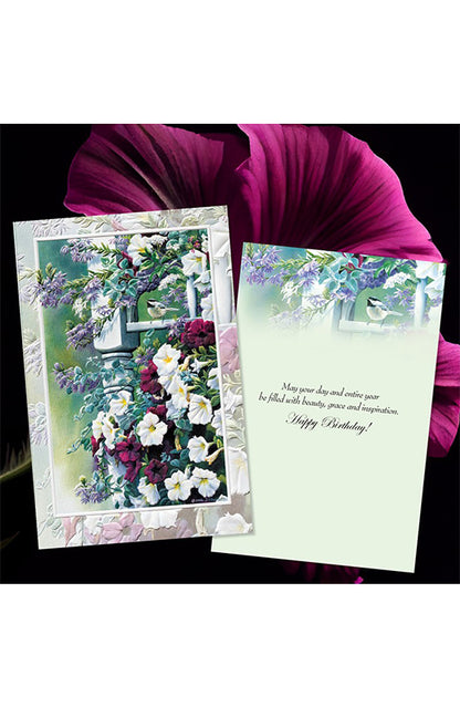PP Birthday Card Vintage Garden