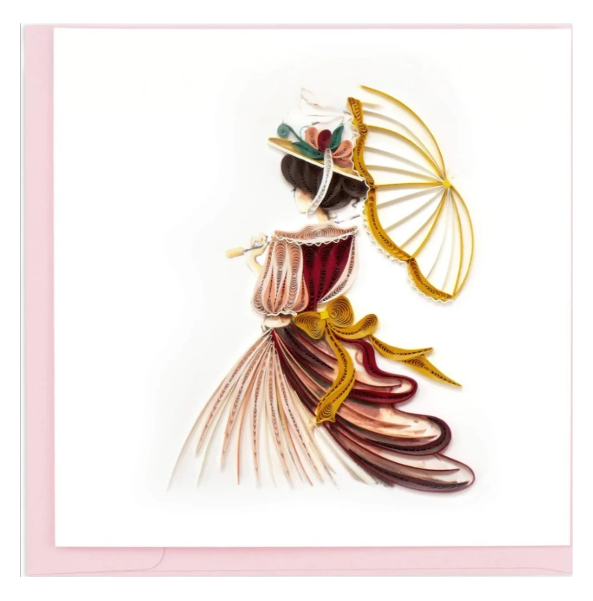 Quilled Victorian Lady Greeting Card