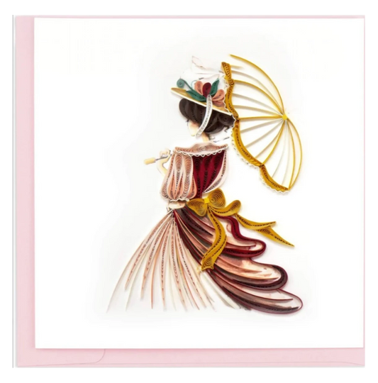 Quilled Victorian Lady Greeting Card
