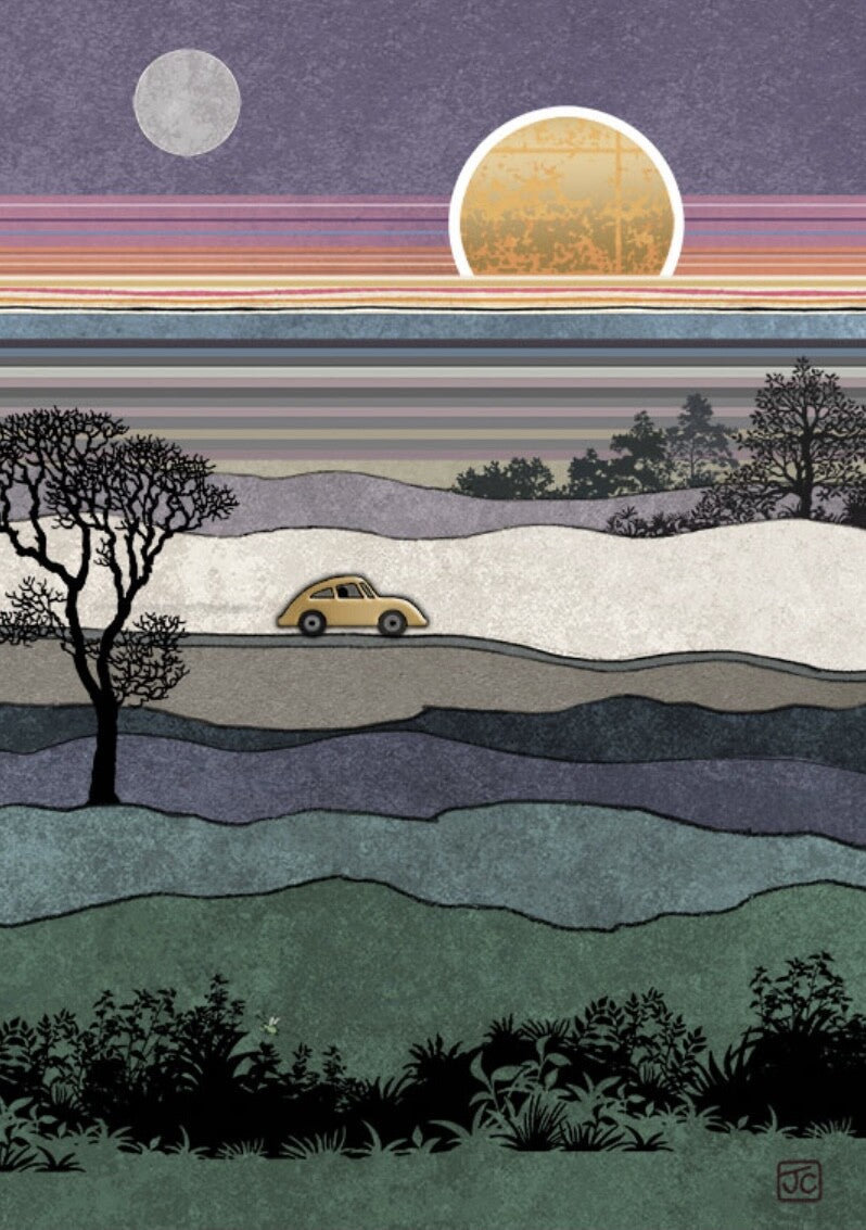 Bug Art Car Sunset