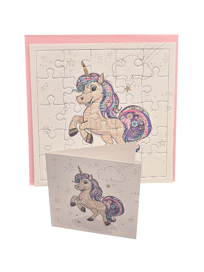Unicorn Puzzle Card