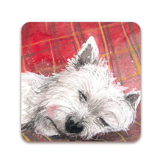 Tartan Rug Westie Dog Magnet